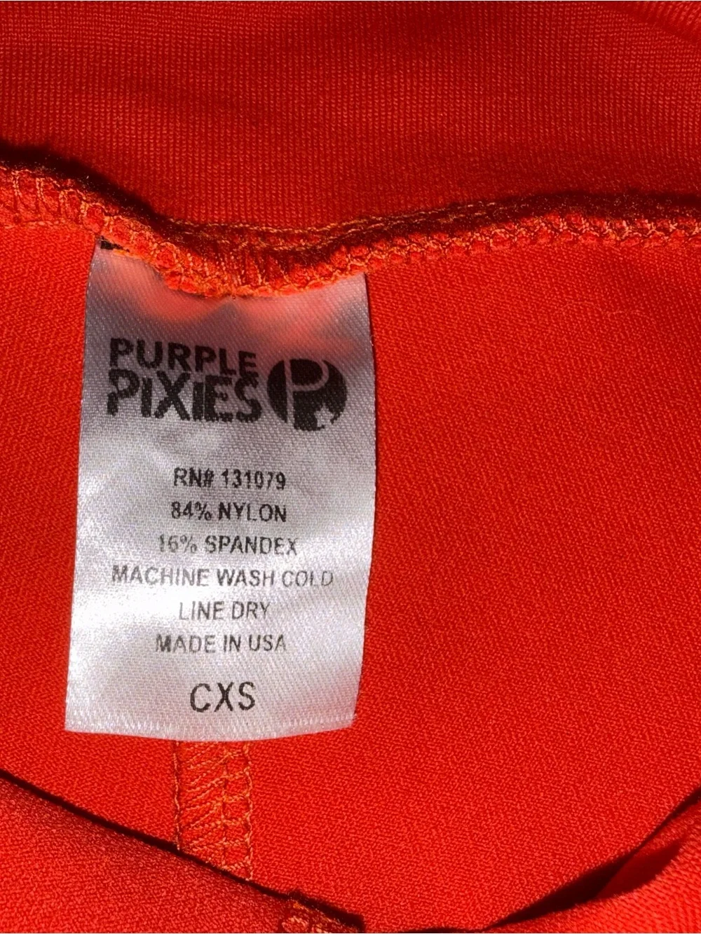 Purple Pixies 2 Piece Red Shorts Set Top Size CS, Bottoms Size CXS